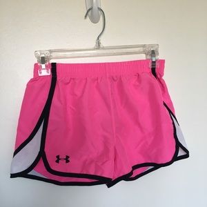 Pink Under Armor loose exercise shorts